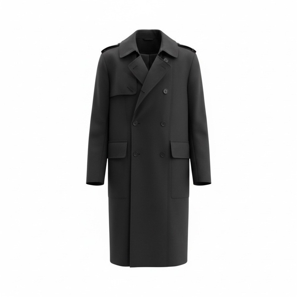 NEW American Airlines Men's M /R Pilot's D/B Trench Coat Black Thinsulate Liner